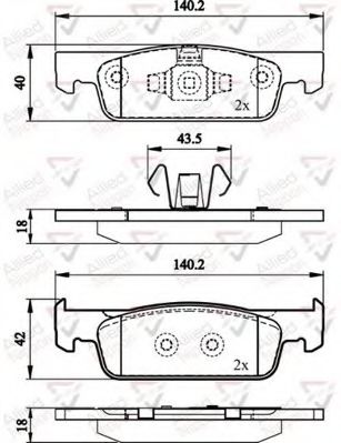 Тормозные колодки COMLINE ADB02144