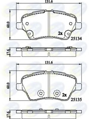 Тормозные колодки COMLINE CBP02197