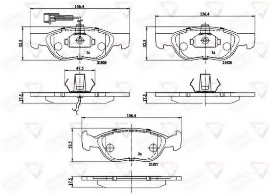 Тормозные колодки COMLINE ADB1477