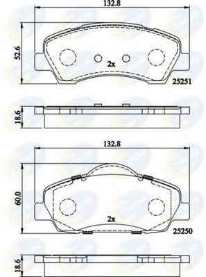 Гальмівні колодки COMLINE CBP02199