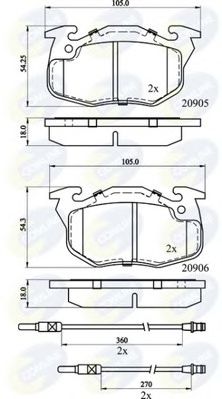 Тормозные колодки COMLINE CBP2416