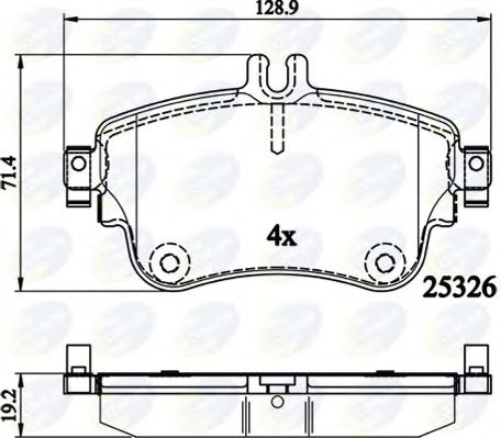 Тормозные колодки COMLINE CBP02151