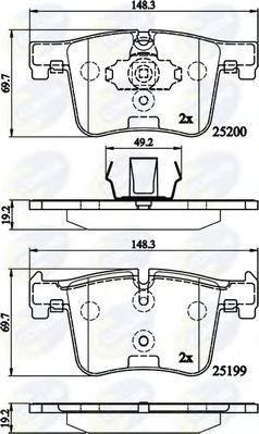 Тормозные колодки COMLINE CBP02149