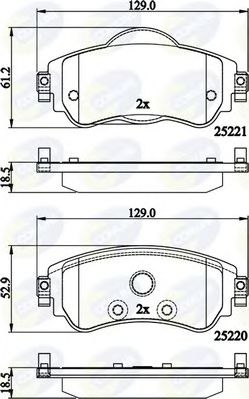 Тормозные колодки COMLINE CBP32145