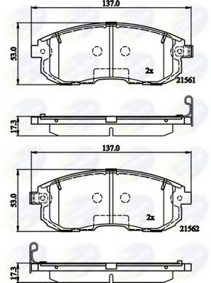Тормозные колодки COMLINE CBP32202