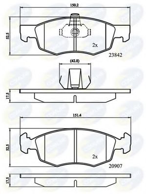Тормозные колодки COMLINE CBP01221
