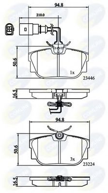 Тормозные колодки COMLINE CBP11151