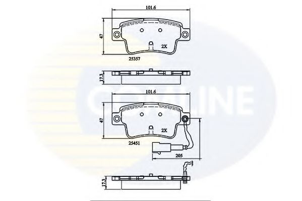 Тормозные колодки COMLINE CBP21528