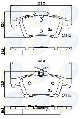Тормозные колодки COMLINE CBP01629