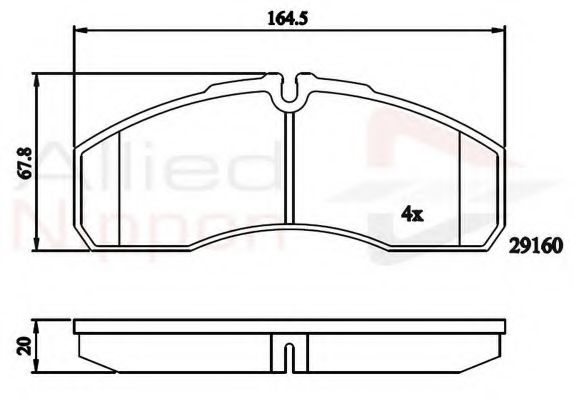 Тормозные колодки COMLINE ADB01173