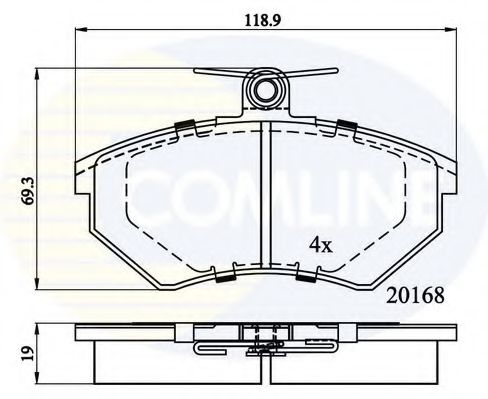 Гальмівні колодки COMLINE CBP0511