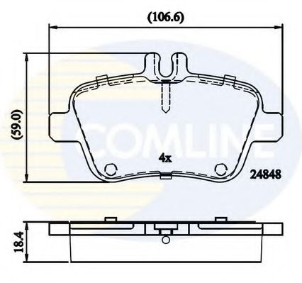 Тормозные колодки COMLINE CBP02209