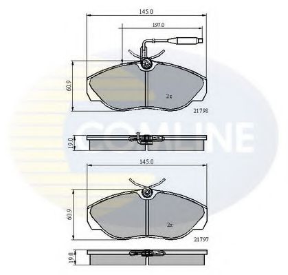 Тормозные колодки COMLINE CBP2219