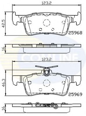 Тормозные колодки COMLINE CBP02233