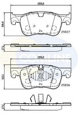 Тормозные колодки COMLINE CBP02246