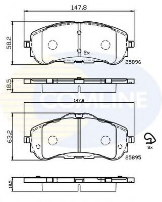 Тормозные колодки COMLINE CBP32232