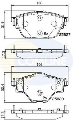 Гальмівні колодки COMLINE CBP32235