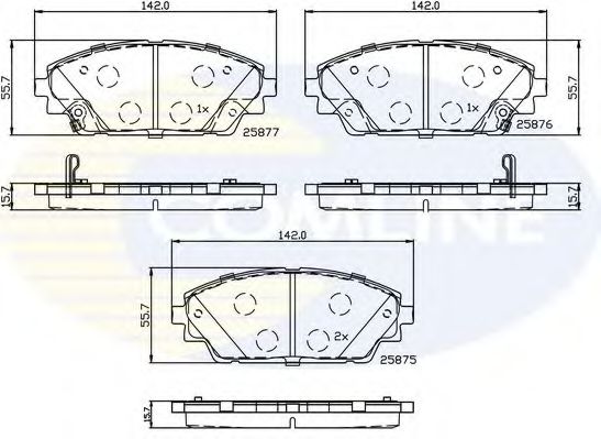 Тормозные колодки COMLINE CBP32242
