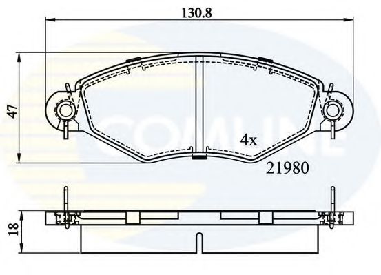Гальмівні колодки COMLINE CBP0704