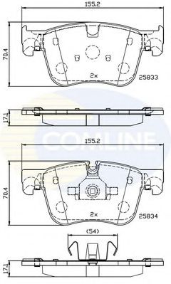 Гальмівні колодки COMLINE CBP02236