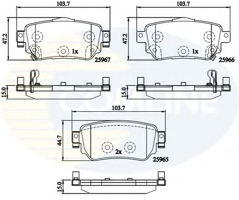 Тормозные колодки COMLINE CBP32277