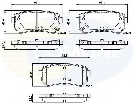 Тормозные колодки COMLINE CBP32276