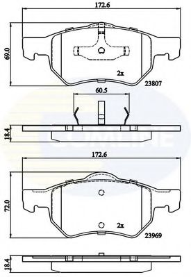 Тормозные колодки COMLINE CBP02222
