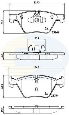 Тормозные колодки COMLINE CBP02011