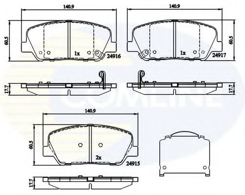 Тормозные колодки COMLINE CBP32259