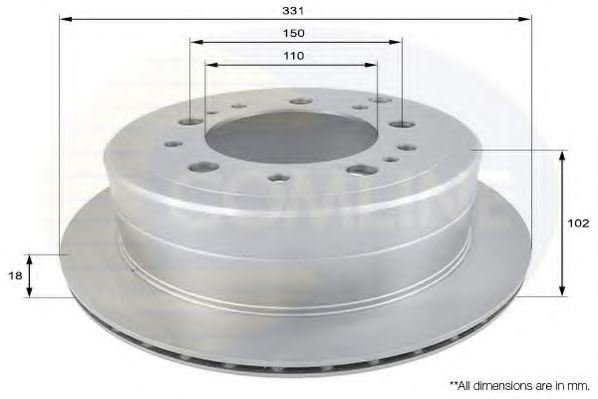 Тормозной диск COMLINE ADC0183V