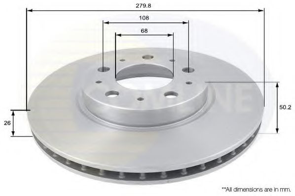 Гальмівний диск COMLINE ADC1904V