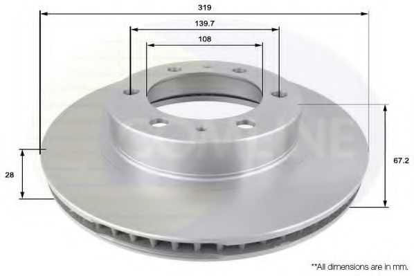 Гальмівний диск COMLINE ADC2509V