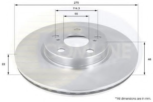 Тормозной диск COMLINE ADC01155V