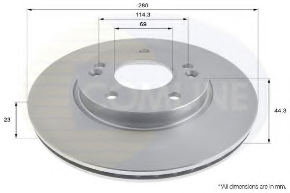 Тормозной диск COMLINE ADC2416V