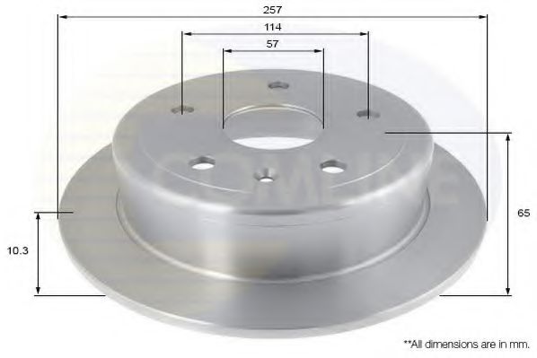 Тормозной диск COMLINE ADC1012