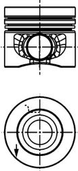 Поршень KOLBENSCHMIDT 40558620
