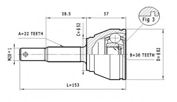 Комплект ШРУСов STATIM C.229