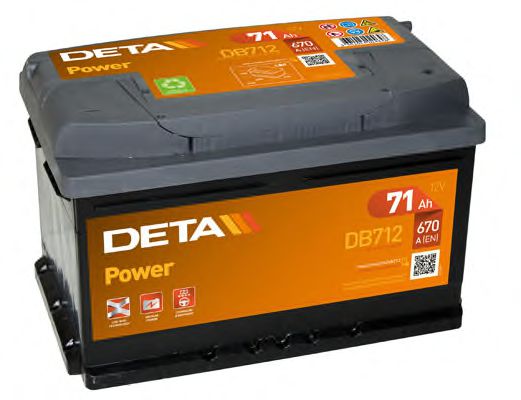 Стартерная аккумуляторная батарея DETA DB712