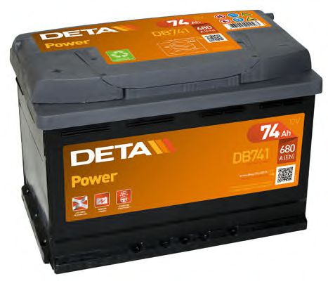 Стартерная аккумуляторная батарея DETA DB741