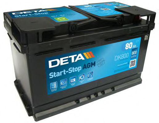 Стартерная аккумуляторная батарея DETA DK800