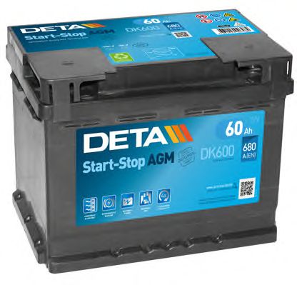 Стартерная аккумуляторная батарея DETA DK600