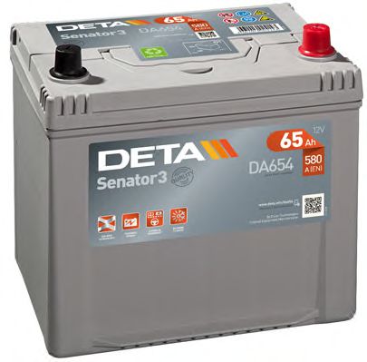 Стартерная аккумуляторная батарея DETA DA654