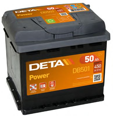 Стартерная аккумуляторная батарея DETA DB501