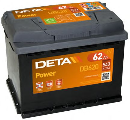 Стартерная аккумуляторная батарея DETA DB620