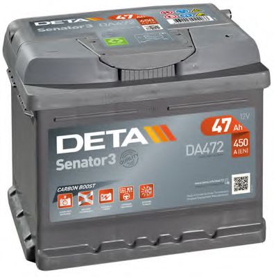 Стартерная аккумуляторная батарея DETA DA472