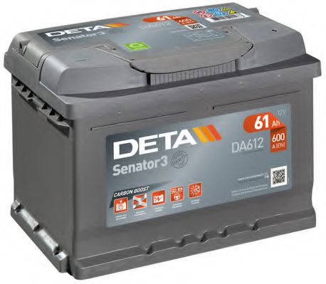 Стартерная аккумуляторная батарея DETA DA612