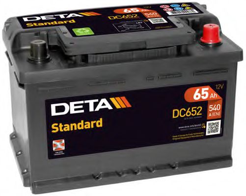 Стартерная аккумуляторная батарея DETA DC652
