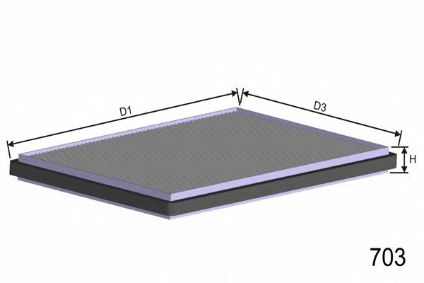 Фильтр салона MISFAT HB110