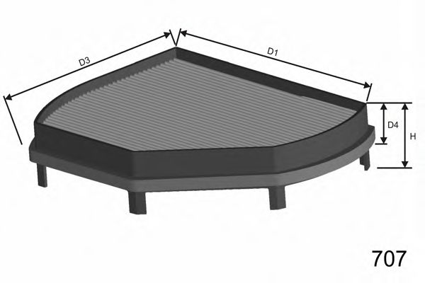 Фильтр салона MISFAT HB129