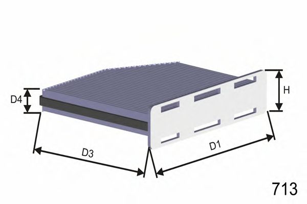 Фильтр салона MISFAT HB166C
